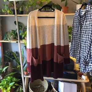 Color block cardigan